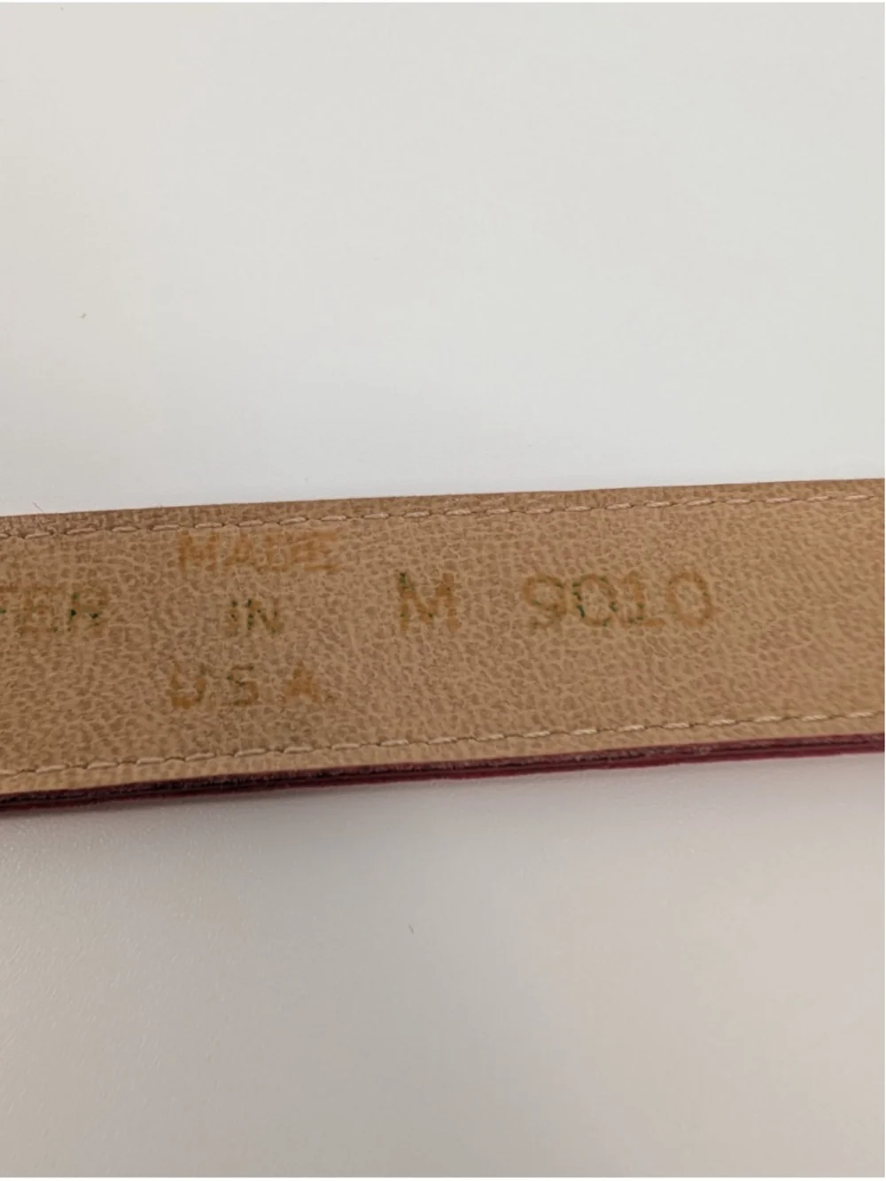 Vintage Schaffer Red Croc Embossed Belt Clear Acrylic Buckle 28-31 Lipstick Red